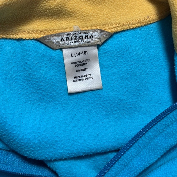 Arizona Jean Company Blue and Yellow Fleece Pullover - Picture 2 of 4